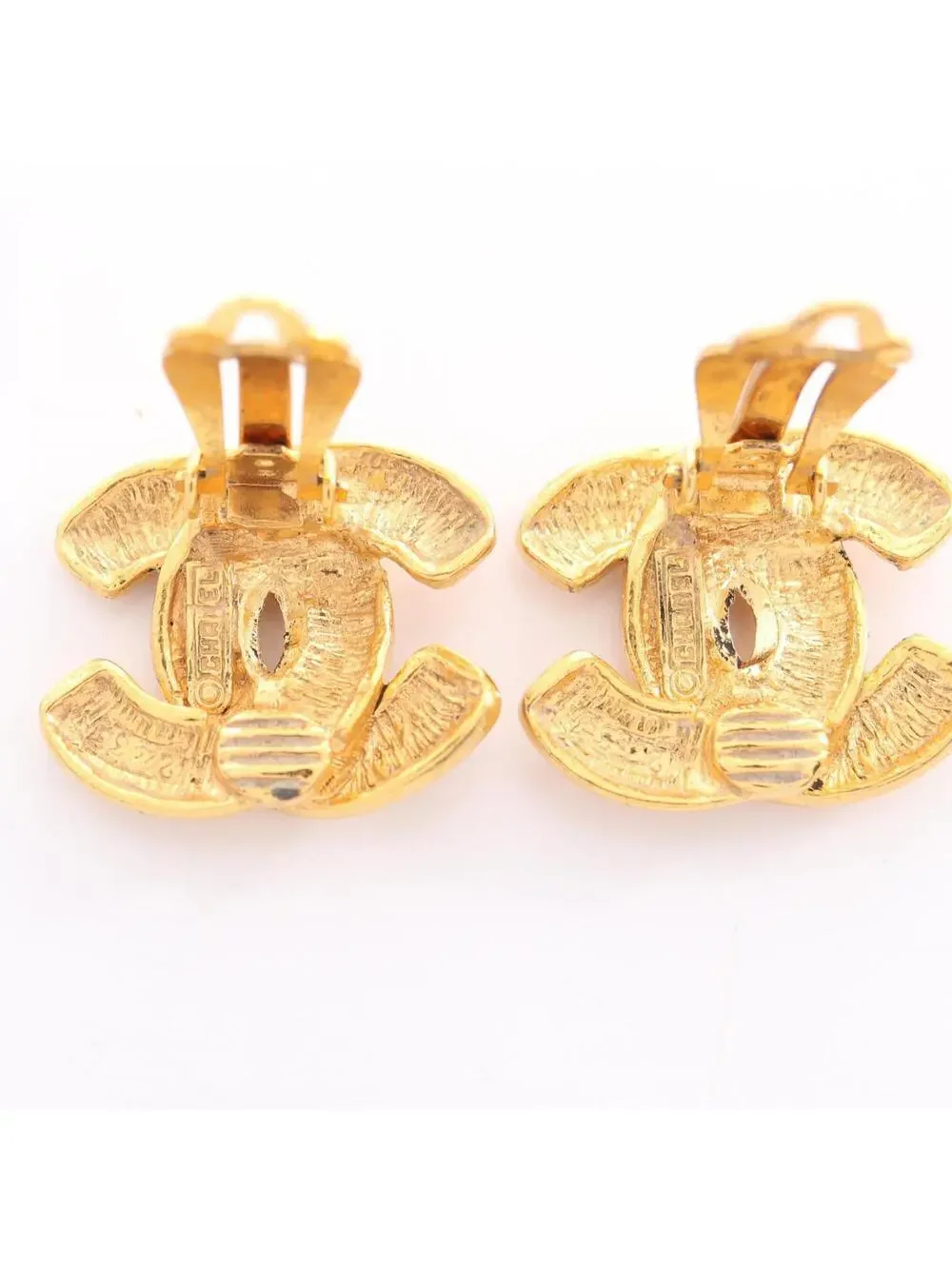 Chanel Cc Logo Clip-On Earrings Metal #327447C87B
